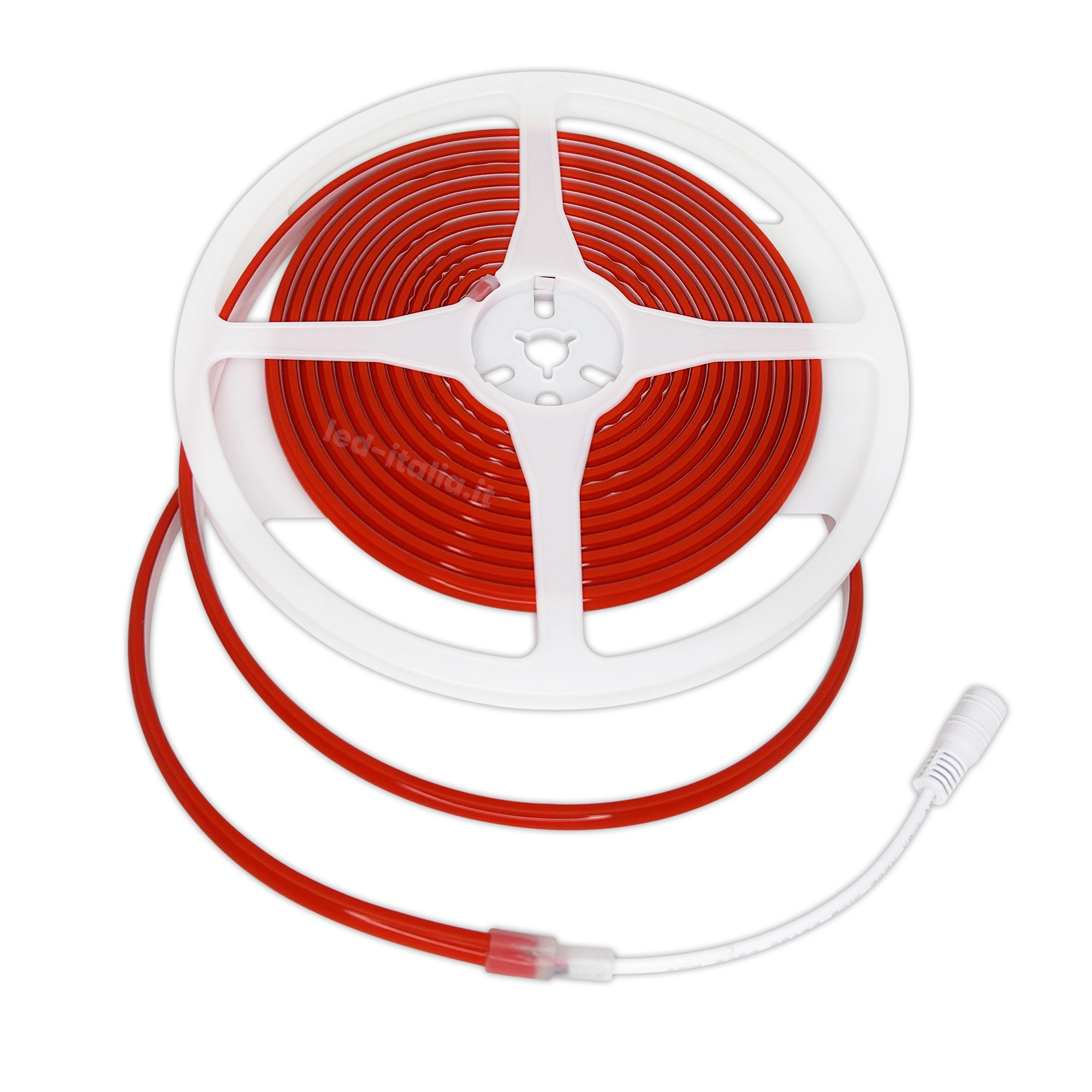 [SL24310R] 24V Striscia Led COB Rosso 10W/M 1000LM/M IP67 5 Metri Larga 8mm SKU-23141