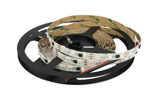 [BL6160] Striscia Bobina Led SPI Magic Color RGB Con IC WS2811 WS2811S 12V Con 300 Smd 5050 5 Metri IP20 Con Biadesivo