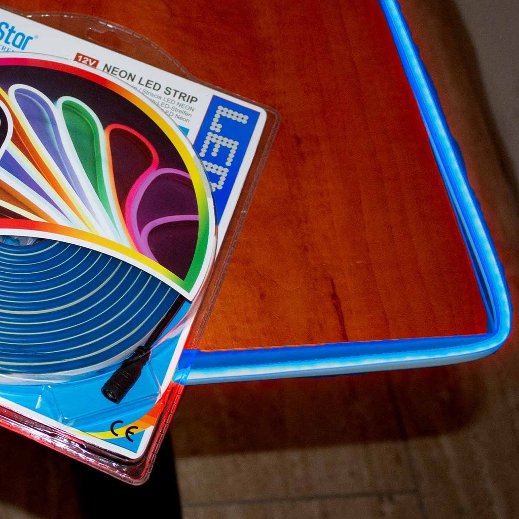Striscia LED Neon 5M 8.5W/M 12V 120LED Modellabile e Tagliabile IP65 Angolazione 120°, 9 Colori Disponibili