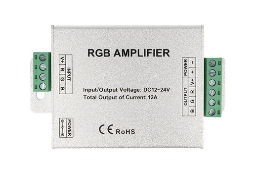 [CL7007] Amplificatore RGB e Mono Colore Per Striscia Bobina Led 12V 24V 12A RGB Amplifier PWM LN-ZJFJ-3CH-LV