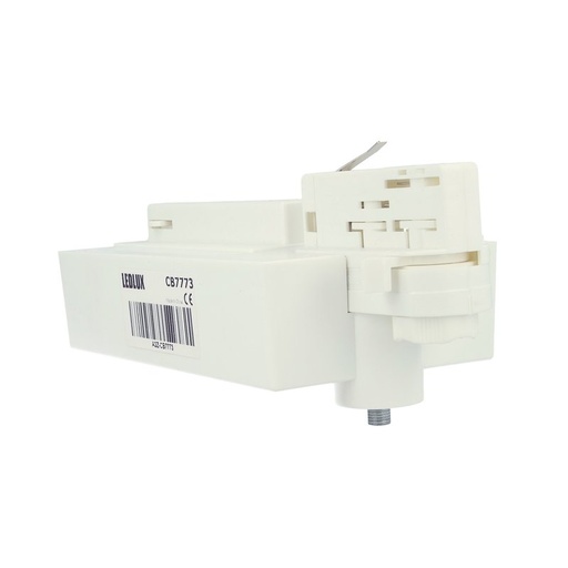 [CB7773] Testa Alimentazione Con Box Led Driver Colore Bianco Per Faro Led Binario Trifase per CB40103