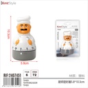 Timer da cucina meccanico a forma di cuoco, 60 minuti, 5,8 x 10,3 cm