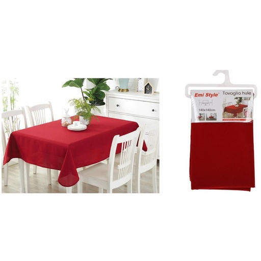 [AB322286] Tovaglia HULE Impermeabile Colore Vino Rosso Rettangolare 140X140cm