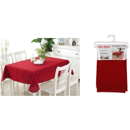 [AB322288] Tovaglia HULE Impermeabile Colore Vino Rosso Rettangolare 140X240cm