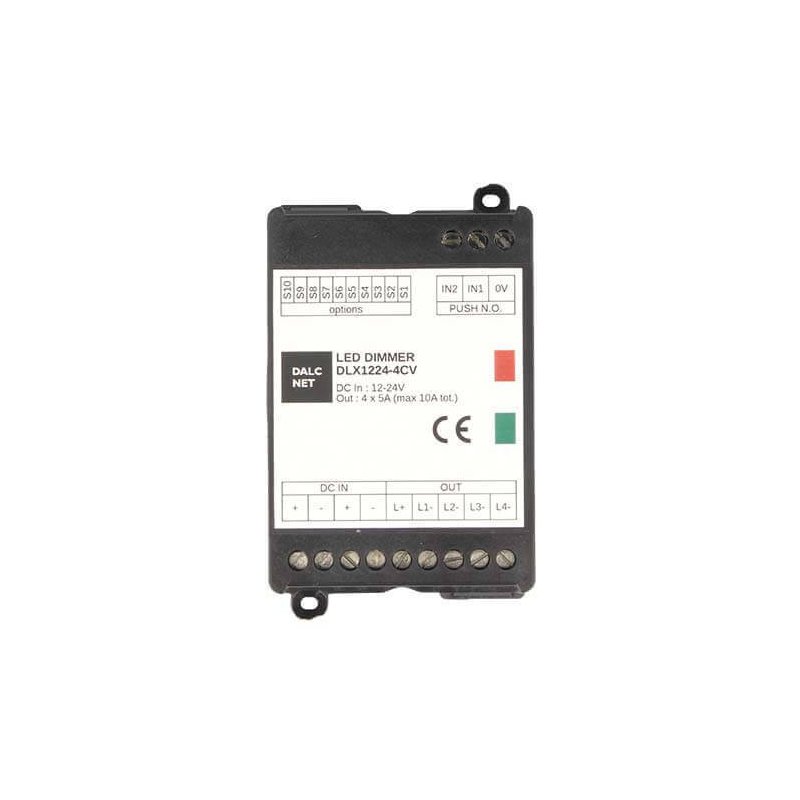 [CL9147] DLX1224-4CV Led Dimmer 4 canali CCT RGB RGBW 2 Pulsanti NO