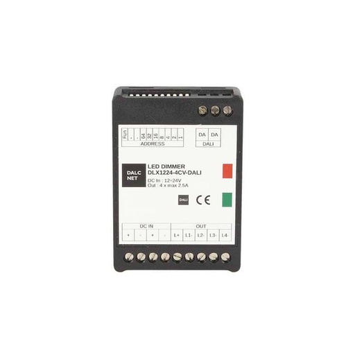 [DD9747] DLX1224-4CV-DALI Led Dimmer Dali 4 Canali RGB RGBW