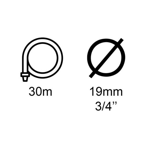 [AG081930] Tubo Irrigazione Retinato 3/4" 19 mm 30 m 3 Strati PVC 30 Bar