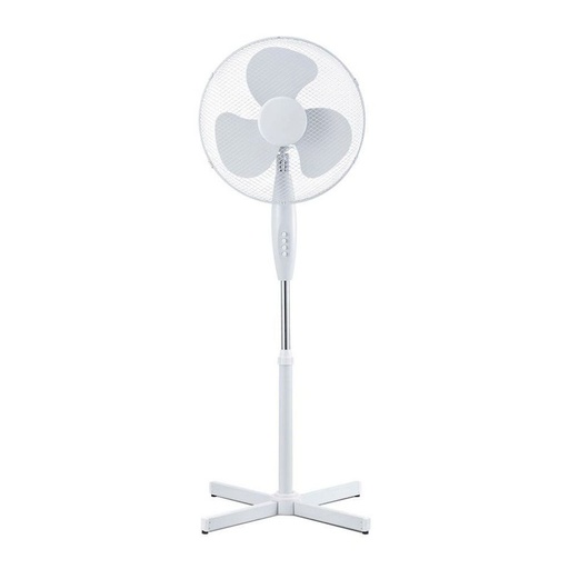 [ED7922] Ventilatore con Base a Croce 40W Altezza Regolabile Max 120cm 3 Pale a 3 Velocità Rotante Colore Bianco SKU-7922