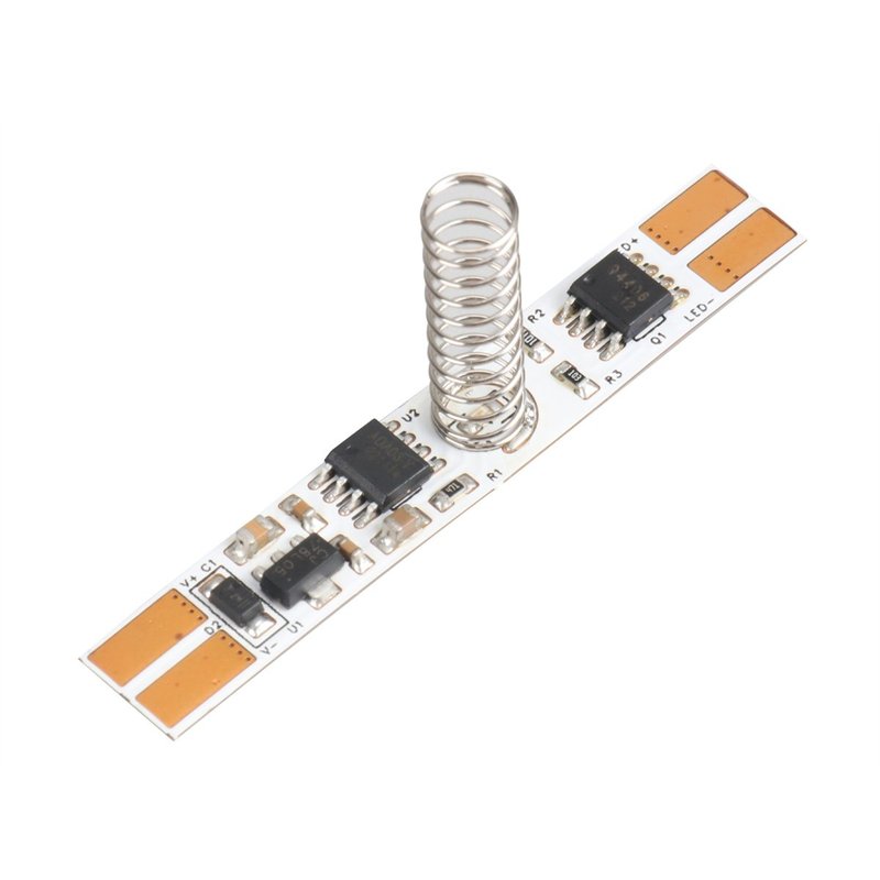 A2ZWORLD Interruttore Dimmer Touch per Strip LED 12/24V 3A senza Saldatura, Flessibile con Memoria e Led Blu, Larghezze Disponibili 8mm, 10mm, 12mm