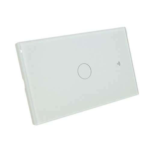 [SH9551W] Interruttore Wifi Da Parete Pannello Touch 1 Tasto Colore Bianco WiFi + RF 433 Compatibile con Amazon Alexa e Google Home