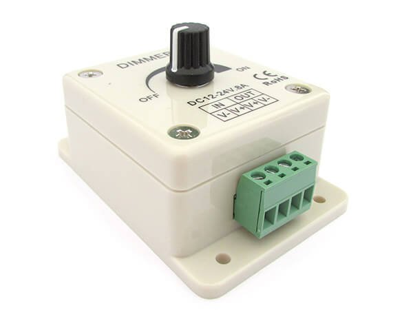 [CL2201] Led Dimmer Manuale Segnale PWM Con Rotella Per Striscia Bobina Luci Led 12V 24V 8A