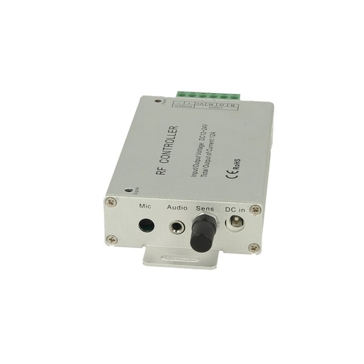 [CL7778] Centralina RF Audio Controller Strip Led RGB Cambio Colore A Ritmo Di Musica DC5V 12V 24V Frequenza 433MHz Telecomando Incluso