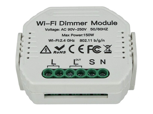 [SH105] Led Triac Dimmer Taglio Di Fase Con Pulsante Memoria 220V 150W Wifi Smart Modulo Compatibile Con Alexa Google Home