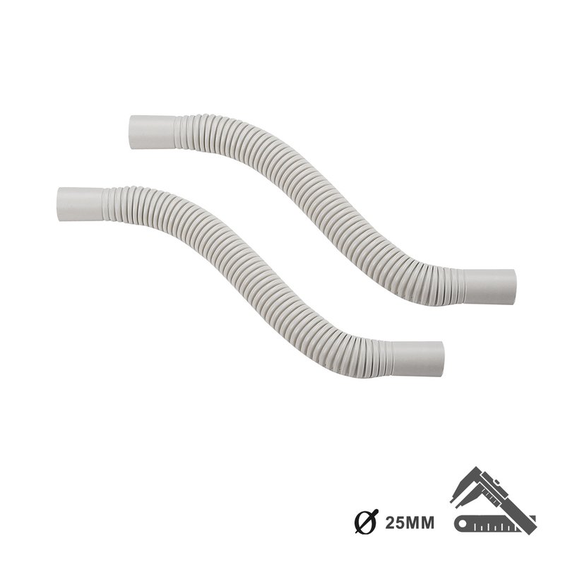 [FG27808] 2 PZ Raccordi Tubo a Tubo Curvi Flessibili per Tubo Rigido 25mm IP64