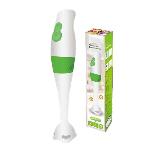 [HO388136] Frullatore a Immersione 250W con Impugnatura Ergonomico 2 Livelli di Velocita Lame a Forma X in Acciaio Inox Colore Verde