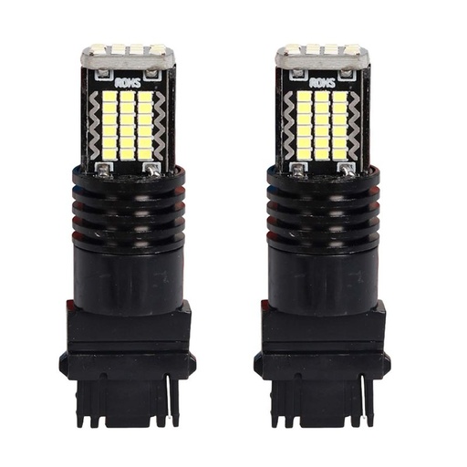 [PT200534X2] 2 Pezzi LED 3157 T25 P27W 54mm Lampade Auto Camion 12V 24V Canbus 48 SMD 2016 300lm 3.5W Mono Filamento Bianco 6500K