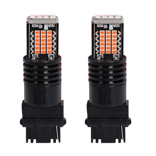 [PT200535X2] 2 Pezzi LED 3157 T25 P27/W 54mm Lampade Auto Camion 12V 24V Canbus 48 SMD 2016 300lm 3.5W Mono Filamento Rosso