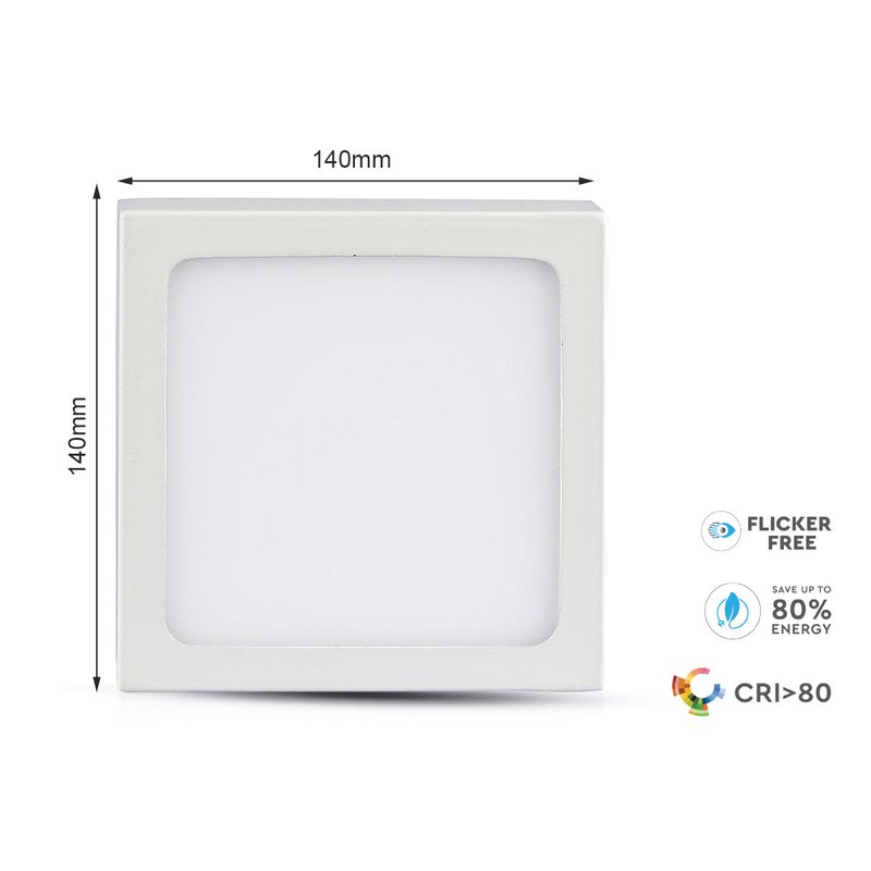 [LP4412N] Plafoniera Pannello Led Slim Montaggio a Plafone Quadrato 140X140X24mm 12W 4000K SKU-4914