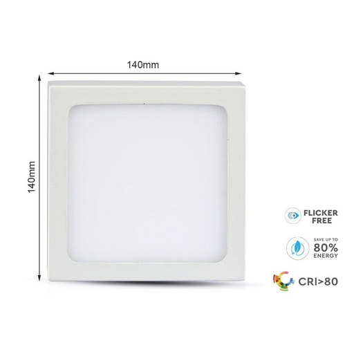 [LP4412N] Plafoniera Pannello Led Slim Montaggio a Plafone Quadrato 140X140X24mm 12W 4000K SKU-4914