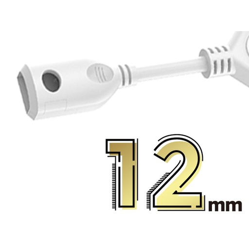 [SLG12722] Spina Alimentatore Trasformatore Raddrizzatore 2 Pin Passo 12mm Modello Bombatura Ovale Con Interruttore Connettore Rapido Per Striscia Led 220V Mono Colore