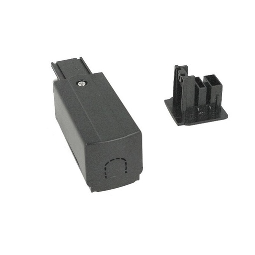 [CB40219L] Kit Connettore Alimentazione Sinistra + Terminale Chiusura Colore Nero Per Binario Guida Trifase CB40203