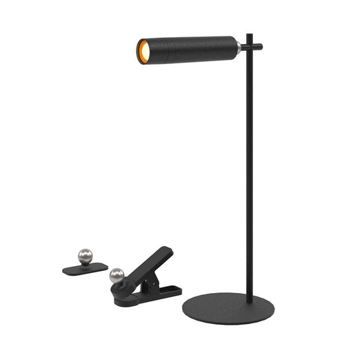 [JF23042] Lampada LED da Tavolo Magnetica 3W Ricaricabile con USB C Touch Dimmerabile 4000K Colore Nero SKU-23042
