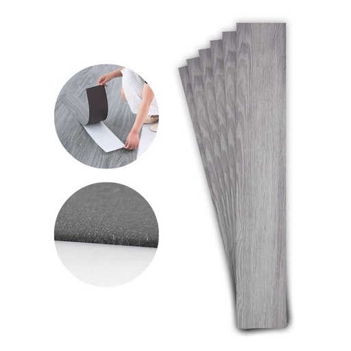 [AB483166X6] 6 Piastrelle Adesive Pavimento in PVC Adesivo 914X152mm Effetto Legno Parquet