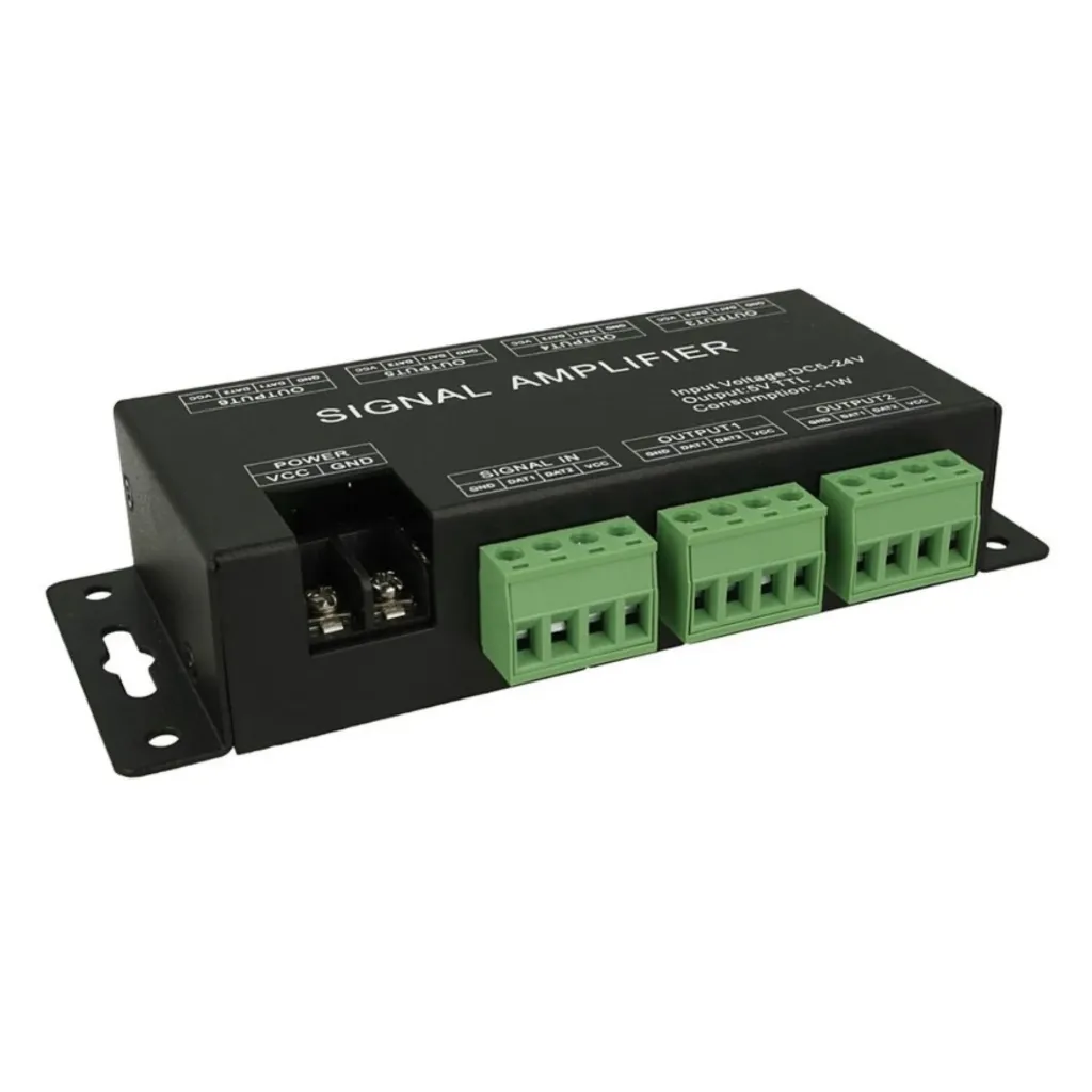 [BLD3016] Amplificatore Segnale SPI Dream Color Signal Amplifier 6 Canali Per Bobina Led Magic Color 12V 24V HC600