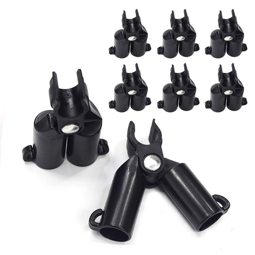 [AG361442X2] Set 8 Connettori Traliccio 11 mm Snodabili 70° con Forchetta