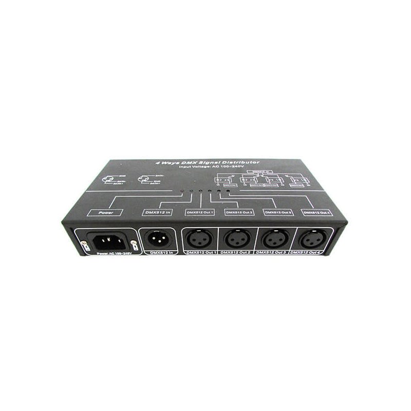 [DD5124] Amplificatore Distributore Segnale DMX 512 Signal Distributor 4 Canali 220V DMX124