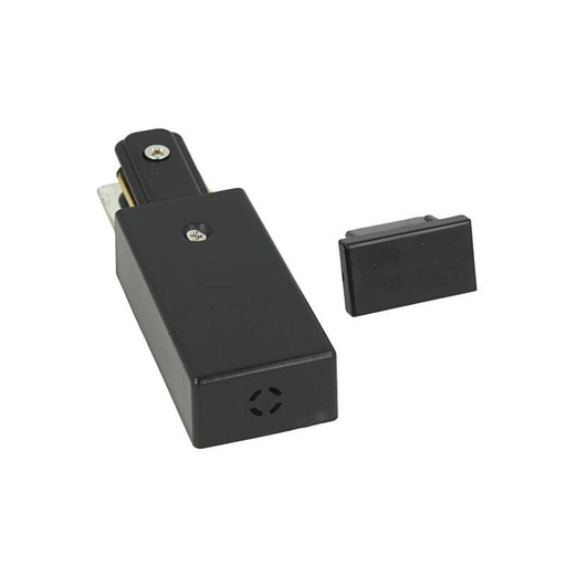 [CB1980] Kit Testa Connettore Alimentazione e Terminale Chiusura Per Binario Guida Monofase Colore Nero