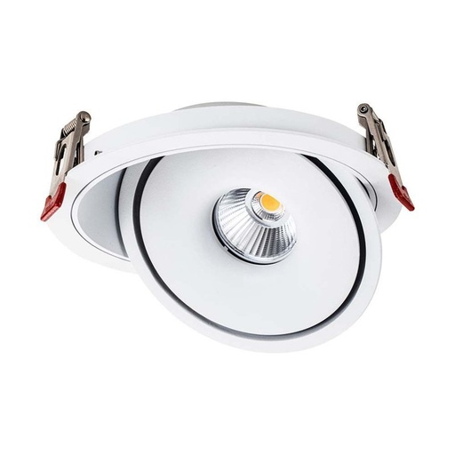 [FP10579] V-TAC Faretto LED COB da Incasso Rotondo 12W 120*43mm Colore Bianco 3in1 SKU-10579