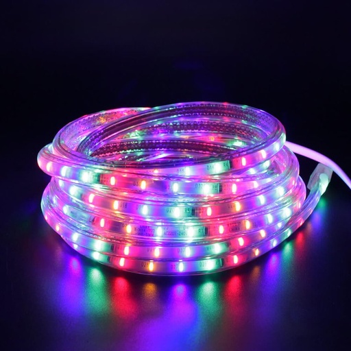 [AA220RGB] 1 metro striscia LED 220V RGB statico, impermeabile IP67, interno esterno