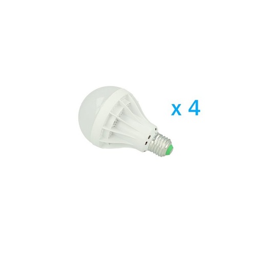 [AA8500] 4 pz lampade LED E27 globo G80 opaca 12W, bianco freddo 6000K, 1100 lm