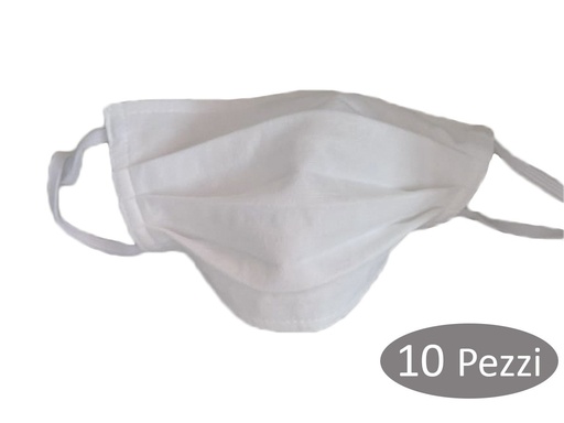 [AAA10TNT] 10 Pezzi Mascherina Tessuto TNT Lavabile Riutilizzabile Protettiva Made in Italy