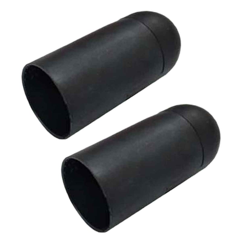 [EX-E1450SBX2] 2 Pezzi Portalampade E14, Portalampada in Termoplastico Nero Slim Cilindro