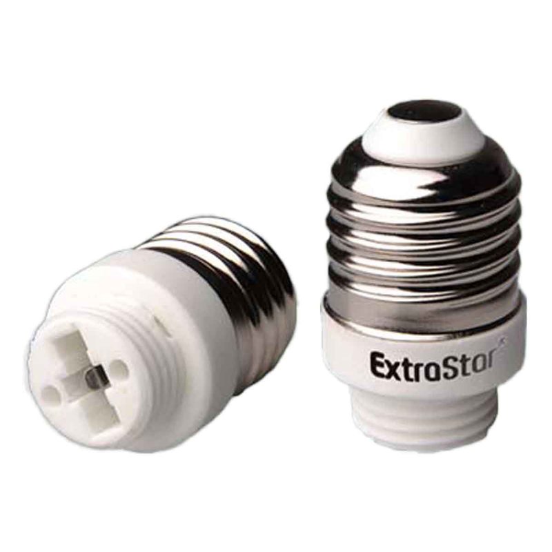 [EX-E27-G9X2] 2 Pezzi Portalampade Adattatori Portalampada Convertitore Lampada Da Attacco E27 A G9