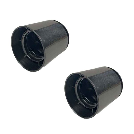 [EX-E27A800CIX2] 2 Pezzi Portalampade E27, Portalampada in Termoplastico Nero