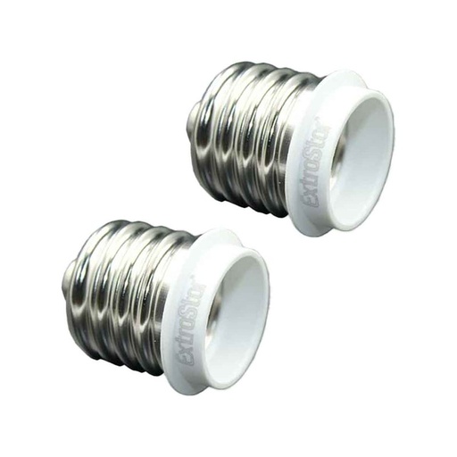 [EX-E40-E27X2] 2 Pezzi Portalampade Adattatori Convertitore Lampada Attacco E40 a E27