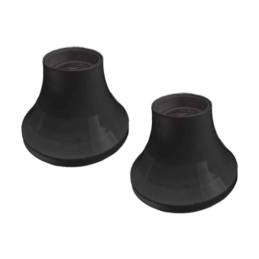 [EX-SK01042AX2] 2 Pezzi Portalampade E27 Portalampada Da Parete Con Base Dritto in Termoplastico Nero