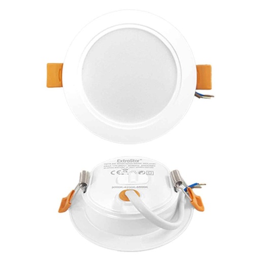 [FP154729] Faretto LED da Incasso 5W 450lm 3 Colori CCT 3000K/4200K/6500K Angolo 110° IP20 Alta Qualità CRI
