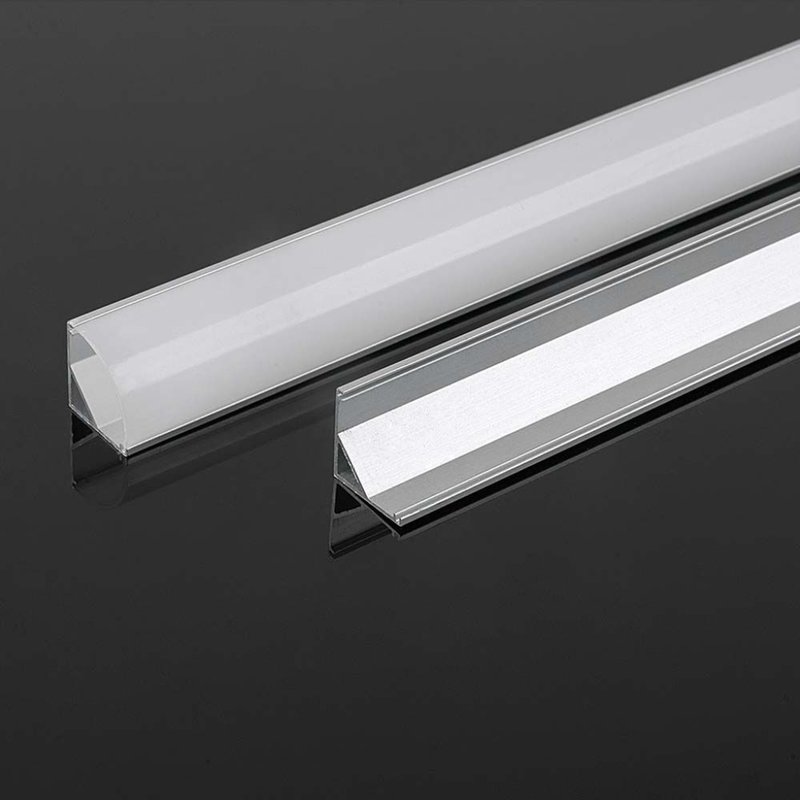 [BAV10322] Profilo in Alluminio Angolare Colore Silver per Strip LED 2000x15.8x15.8mm SKU-10322