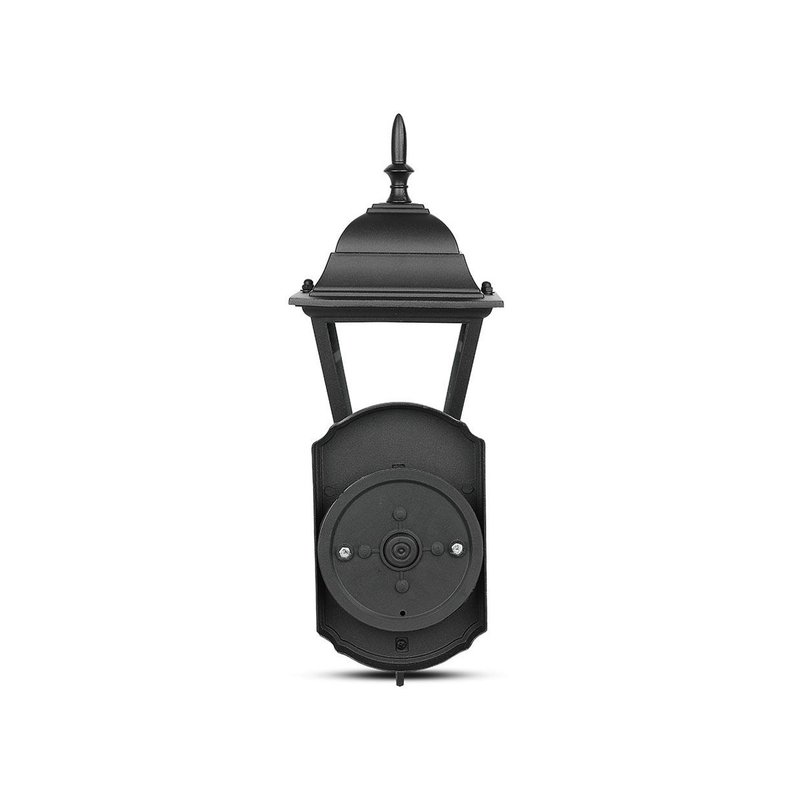 [HS7519] Lampada Da Parete Lanterna Giardino Attacco E27 Garden Wall Lamp IP44 Colore Nero Modello Classico SKU-7519