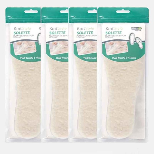 [AB481437X4] 4 paia solette invernali unisex isolanti, taglie 32–45, spessore 0,6 cm
