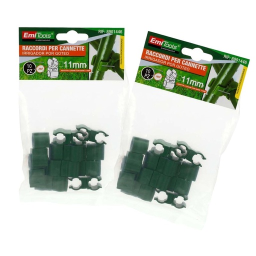 [AG361447X2] Set 16 Connettori Snodabili 360° 16 mm per Supporti Piante