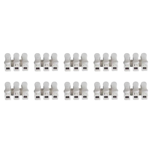 [XY2043X] 10 Mammut Elettrico Morsetto Connettore Per Cavo Fili Elettrici Con Bottone a Pressione 3X1,5mm