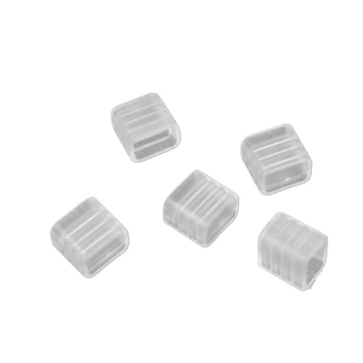 [SL065010] Set di 5 Tappi per Striscia LED 8mm Accessori di Chiusura Colore Bianco Accessori per Protezione e Finitura