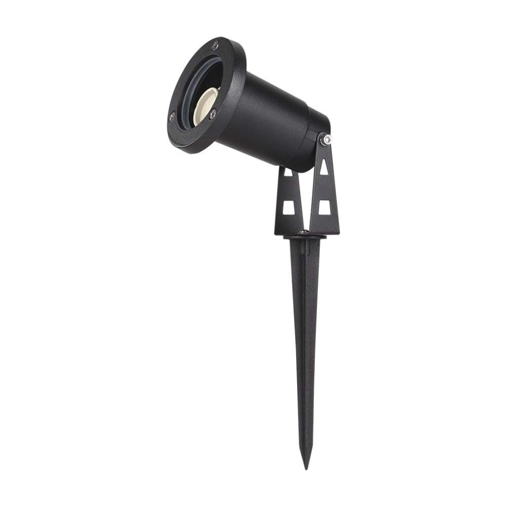 [HS10372] Picchetto in Alluminio con Portalampada GU10 Orientabile 88X75X245mm Colore Nero IP65 SKU-10372