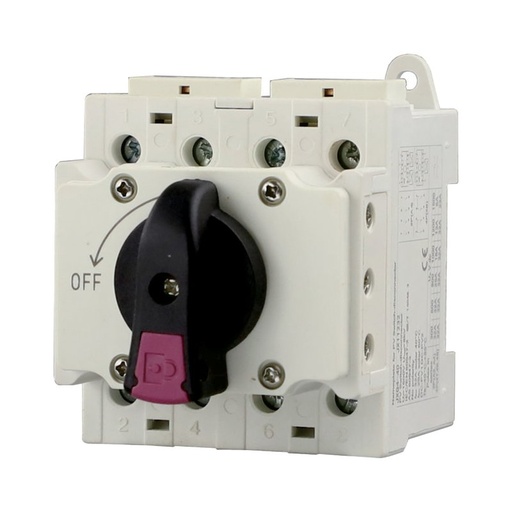 [JX11232] Sezionatore Interruttore di Isolamento DC Fotovoltaico 4P 2M 32A DC 1000V IP20 IEC60947-3