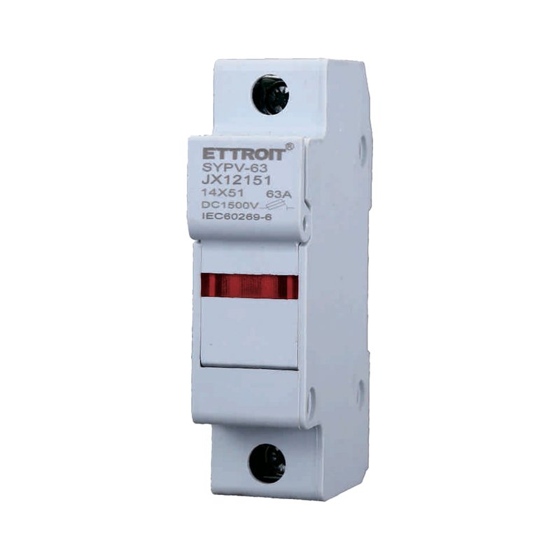 [JX12151] Portafusibile Modulare DC Fotovoltaico 1P 1M D14X51mm 63A DC 1000V IP20 IEC60269-6